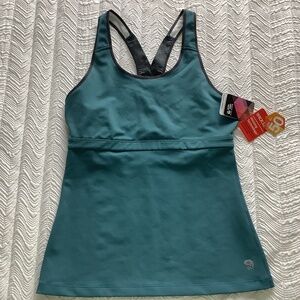Mountain Hardwear Teal and Grey Synergist UPF 50 Tank NWT, size Medium